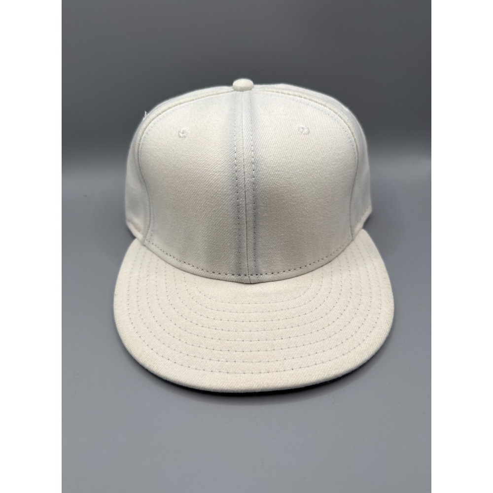 New Era 59FIFTY MLB Authentic Umpire On Field Blank White Fitted Hat 7 1/4 Cap